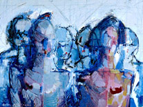 Blue group / 2002 / 120 x 90 cm / oil on canvas