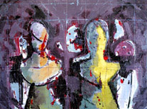 Mauve group / 2002 / 120 x 90 cm / oil on canvas 