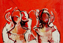 Orange group / 2002 / 100 x 70 cm / oil on canvas 