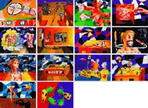 illustration: "Hedonistic Poems" / 2001 / 14 x (14 x 10) cm / oil-pastel on paper