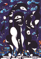 The gang / 2001 / 50 x 70 cm / oil-pastel on paper