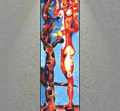 Nude with lemons / 2000 / 50 x 180 cm / oil-pastel on paper