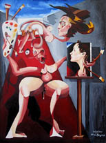 Self-portrait & model / 2001 / 90 x 120 cm / oil on canvas
