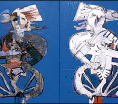 double portrait of Venus, 2003, 180 x 120 cm, oil and mixed media on canvas